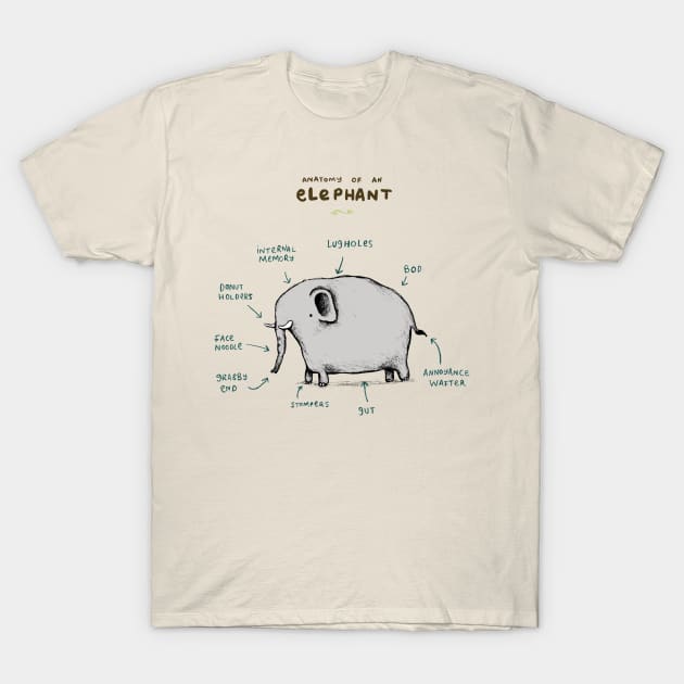 Anatomy of an Elephant T-Shirt by Sophie Corrigan